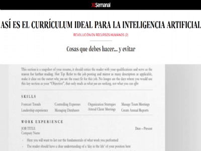 #CurriculumVitae #CV #InteligenciaArtificial #IA