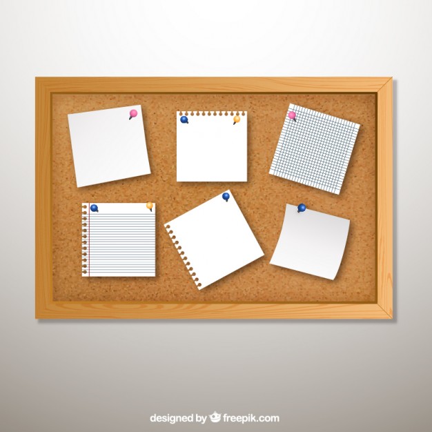 tabln de corcho con post its