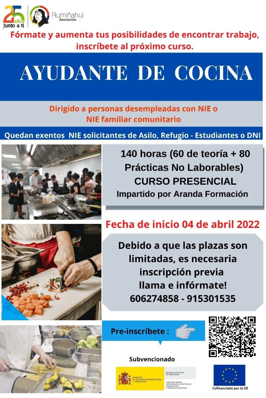 Curso Ayudante de Cocina